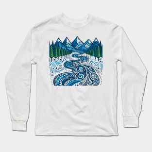 Tribal Mountains PNW Long Sleeve T-Shirt